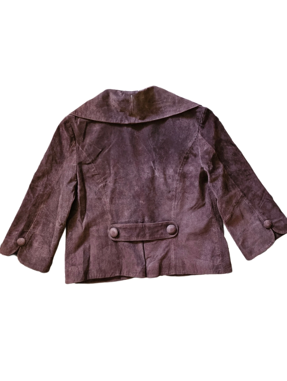 Vintage AMI Brown Leather Suede Blazer with Button & Collar detail, 100% leather - Picture 2 of 8